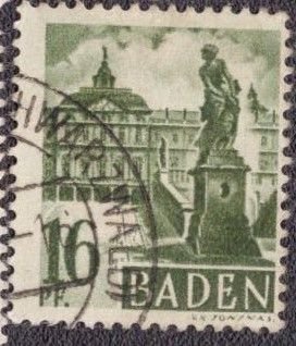 Germany -French Occupation Baden 1947 -  5n6 Used