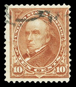 Scott 282C 10c Webster Type I Bureau Issue Used Fine Cat $6.50