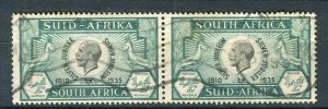 SOUTH AFRICA; 1935 early GV Jubilee issue fine used 1/2d. Pair