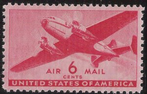 United States; #C25 Transport Plane 6c 1939; Mint Never hinged MNH BOB