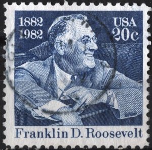 SC#1950 20¢ Franklin D. Roosevelt Single (1982) Used