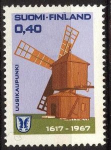 Finland 1967 Architecture Windmill 350 Year Uusikaupunki City Coats of Arms MNH