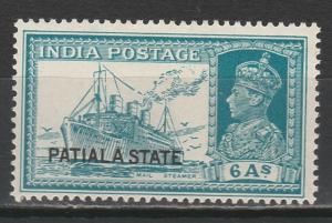 PATIALA 1937 KGVI SHIP 6A 