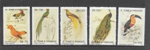 BIRDS - ST THOMAS & PRINCE ISLANDS  #1063-7 MNH