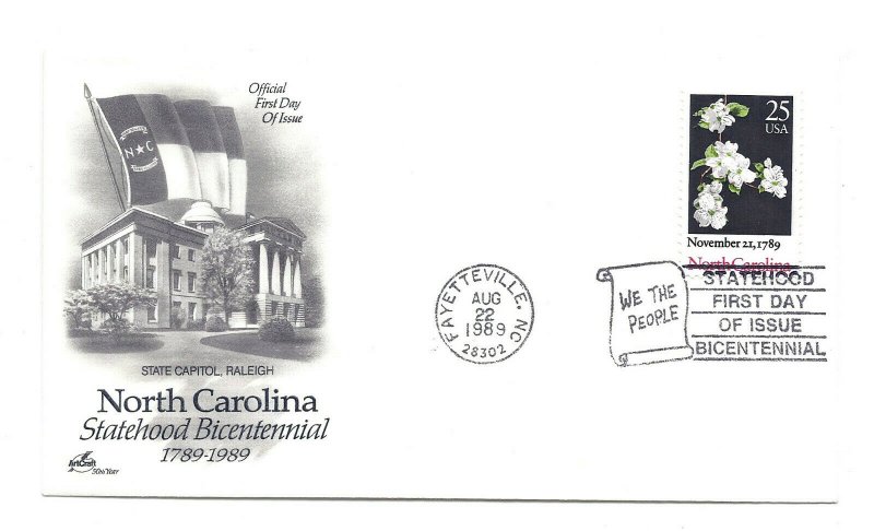 2347 North Carolina Statehood Bicentennial ArtCraft FDC