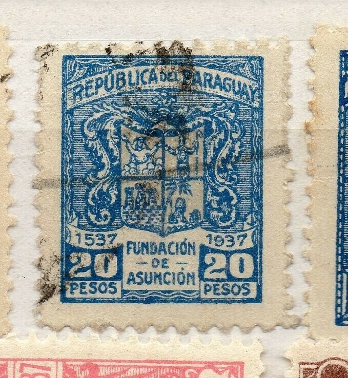 Paraguay 1937 Early Issue Fine Used 20P. NW-175864