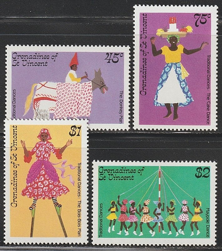 EDSROOM-11691 St Vincent Grenadines 510-513 MNH 1985 Complete Dances