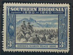 Southern Rhodesia  SG 57  SC# 60   MVLH Golden Jubilee of BSAC   see details 