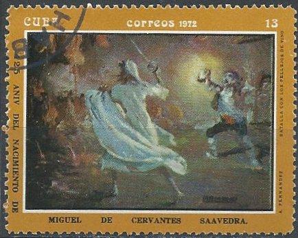 Cuba 1735 (used cto) 13c scene from Don Quixote