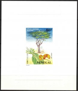 Senegal 1997 Plants Trees 80 Fr. S/S Deluxe on Cardboard MNH