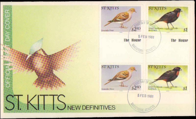 Saint Kitts, Birds, Worldwide First Day Cover