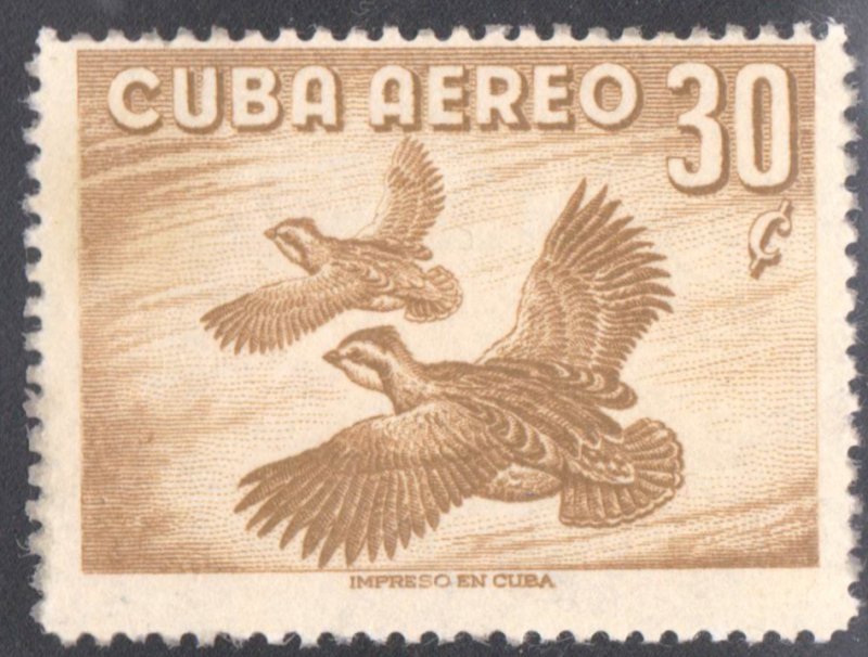 1956 Cuba Stamps Sc C142 Birds Quails MNH