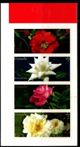 CANADA SG2091/4 2001 CANADIAN ROSES (EX BOOKLET) MNH