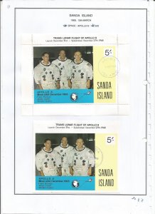 SANDA - 1969 - Apollo 8 - Sheets - C T O Light Hinged - Private Issue