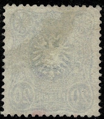 GERMANY 1880-87 20pf ROSE PFENNIG SG42a USED (VFU)  P.13.5 x 14.5 VF