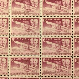 C45   Wright  Brothers Flight    MNH 6¢ sheet of 50   FV $3.00   1949