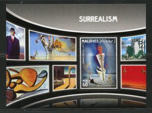 MALDIVES 2016 SURREALISM SALVADOR DALI SOUVENIR SHEET MINT NH