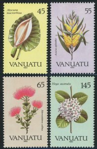 Vanuatu #515-518 Flora Plants Nature Postage Stamps 1990 Mint LH