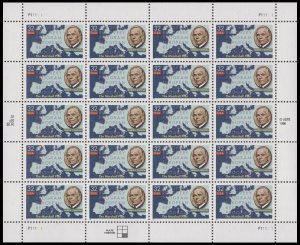 US 3141 The Marshall Plan 32c sheet 20 P11111 MNH 1997