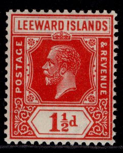 LEEWARD ISLANDS GV SG63, 1½d carmine-red, VLH MINT.