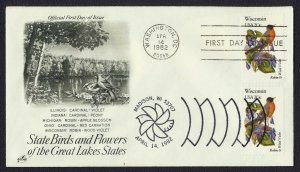 #2001 20c Wisconsin, Art Craft-Dual Cancel FDC **ANY 5=FREE SHIPPING**