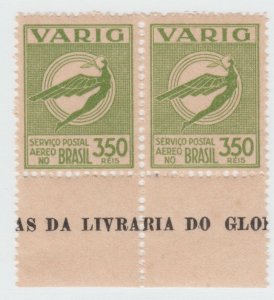 Brazil Varig Airmail GENUINE MNH Gum Stamp 11-14-21 (notice sharper detail)