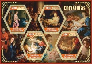 Stamps. Art, Painting.Christmas 2022 year 1+1 sheets perf  Cameroun
