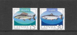 FISH - LATVIA #575-76  MNH