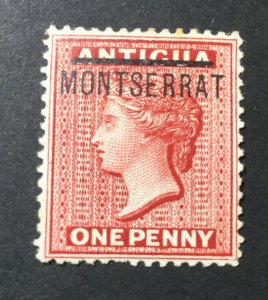 Montserrat Sc# 1 Queen Victoria 1876 Mint Hinged MH