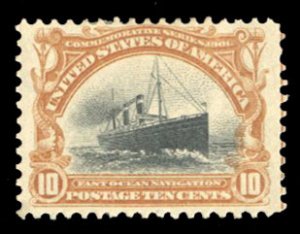 United States, 1901 Pan American Issue #299 Cat$115, 1901 10c yellow brown an...