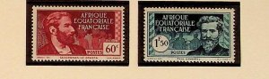 FRENCH EQUATORIAL AFRICA Sc 155A-D NH ISSUE OF 1944 - VICHY GOV'T SET