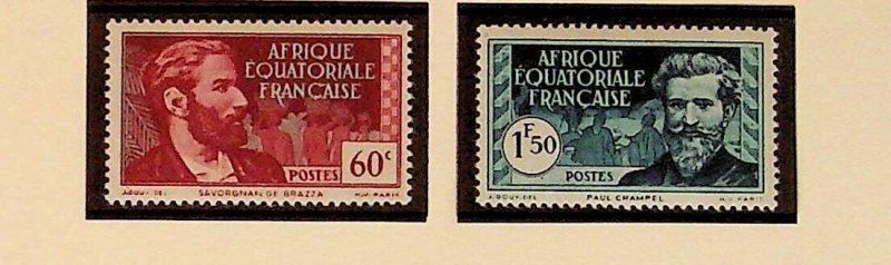 FRENCH EQUATORIAL AFRICA Sc 155A-D NH ISSUE OF 1944 - VICHY GOV'T SET