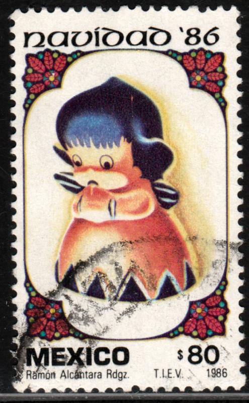 MEXICO 1463, Christmas Season 1986. USED. F-VF. (1059)