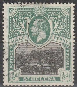 St Helena #61 F-VF Used  CV $12.00  (A5856)