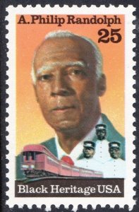 SC#2402 25¢ Black Heritage: Phillip Randolph (1989) MNH