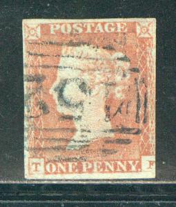 Great Britain Scott # 3, pos TF, used, num 152