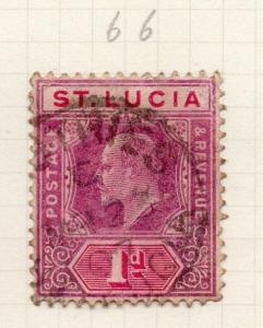 St Lucia 1912 Early Issue Fine Used 1d. 282398