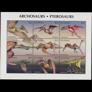 GUYANA 1998 - Scott# 3271 Sheet-Dinosaurs NH