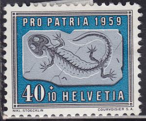 Switzerland B286 Fossil salamander 1959