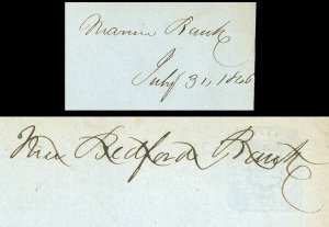 1846 Stampless Red NEW BEDFORD Ms. CDS & 5 - BANK, D. L. Trumbull Norwich, CT