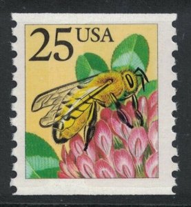 Scott 2281- Honey Bee and Clover, Coil- MNH 25c 1988- unused mint stamp