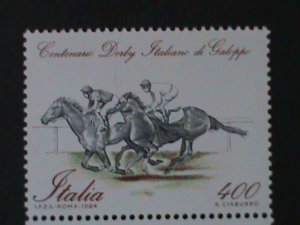 ​ITALY-1984-SC#1958-CENTENARY OF ITALIAN DERBY-MNH- PAIR VERY FINE LAST ONE