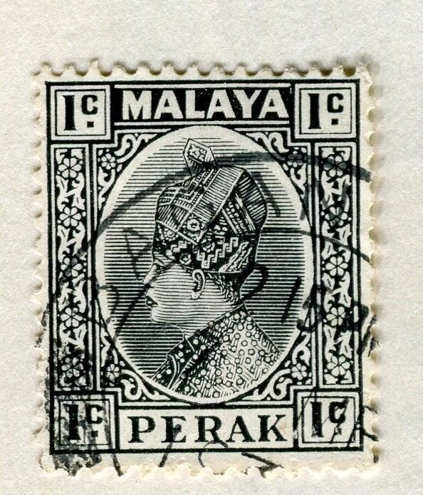 MALAYA PERAK 1935 early Sultan issue fine used 1c. value