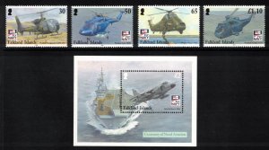 FALKLAND ISLANDS 2008 Naval Aviation Centenary; Scott 981-85, SG 1131-35; MNH