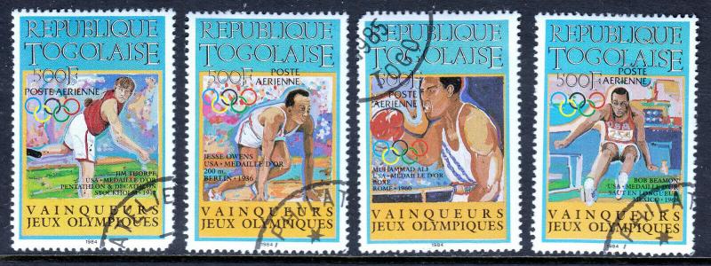 TOGO — SCOTT C494-C497 — 1984 OLYMPICS SET — USED/CTO — SCV $14.00