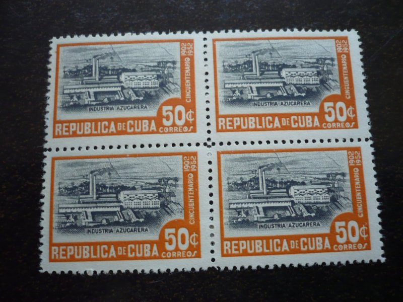 Stamps - Cuba - Scott# 475-480 -Mint Hinged Set of 6 Stamps in Blocks of 4