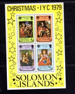 SOLOMON ISLANDS #416a 1979 CHRISTMAS MINT VF NH O.G S/S4