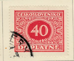 1928 A6P1F137 Czechoslovakia Postage Due Stamp 40h 40h Used-