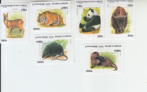 1999 Cambodia Wildlife (6)  (Scott 1910-15) MH