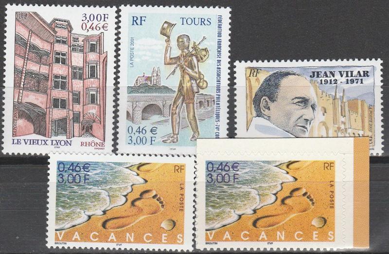 France #2825-9  MNH CV $7.00  (A11810)